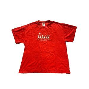 VTG Reindeer Shirt Women Large Red Merry Christmas Holiday Crewneck Pullover 90s